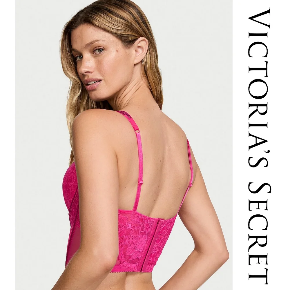 Victoria's Secret - 32DD - Very Sexy - Double Shine Strap Push-Up Corset Top